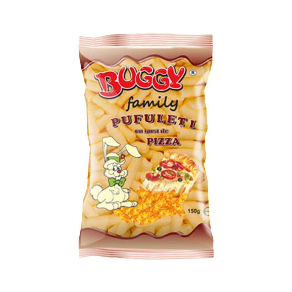 pufuleti s pizza BUGGY-PUFULETI CU GUST DE PIZZA 150 GR - Image 1